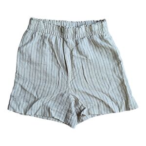 H&M High Waist Striped Shorts - White and Black